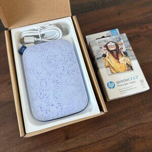 HP Sprocket 200 Portable Photo Printer | Lilac | Instantly Print 2x3"